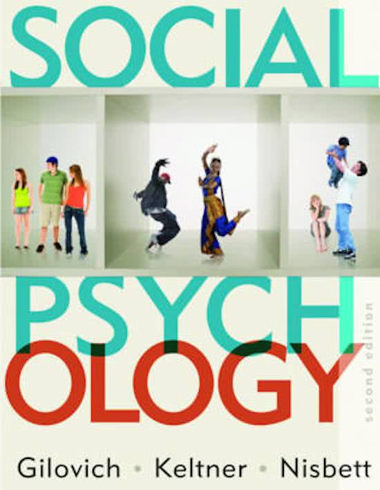 Test Item File- Practice Test - Social Psychology,Gilovich,2e