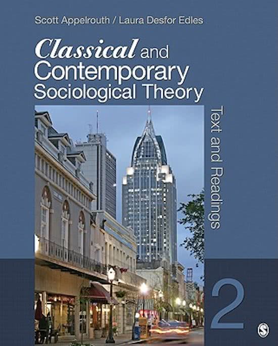 Classical and Contemporary Sociological Theory