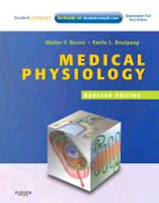 samenvatting hoofdstuk 22 fysiologie decentrale selectie geneeskunde