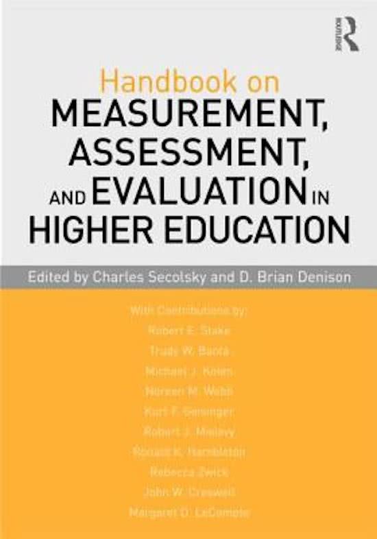 Handbook on Measurement, Assessment, and Evaluation in Higher Education