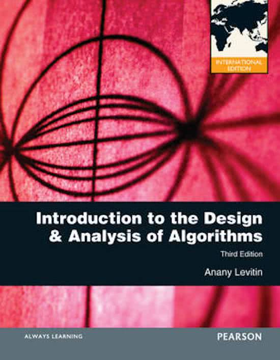 Introduction to the Design and Analysis of Algorithms