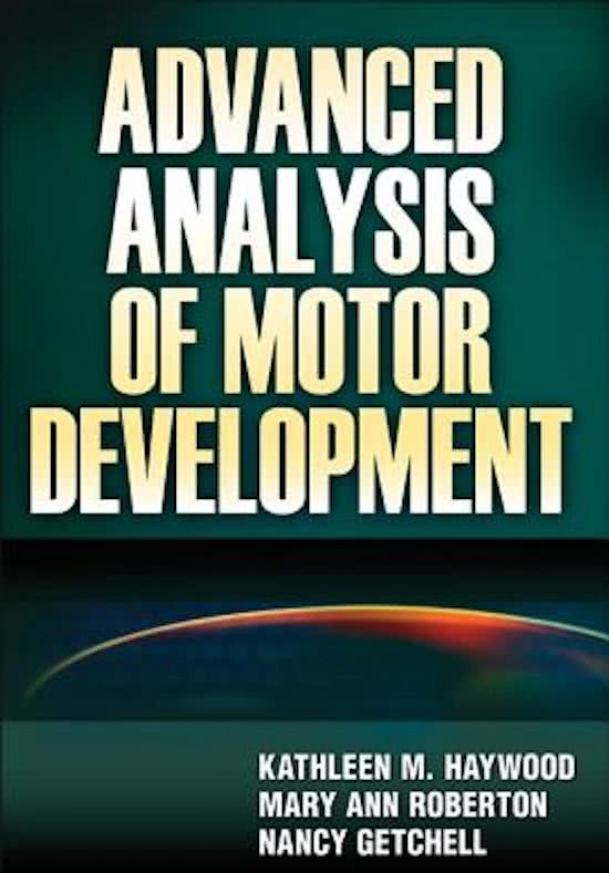 Advanced Analysis of Motor Development