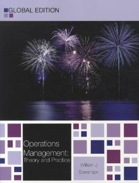 TEST BANK FOR TEST BANK OPERATIONS MANAGEMENT STEVENSON 11TH EDITION CHAPTER 1-19 | BRAND NEW| RATED A+| 