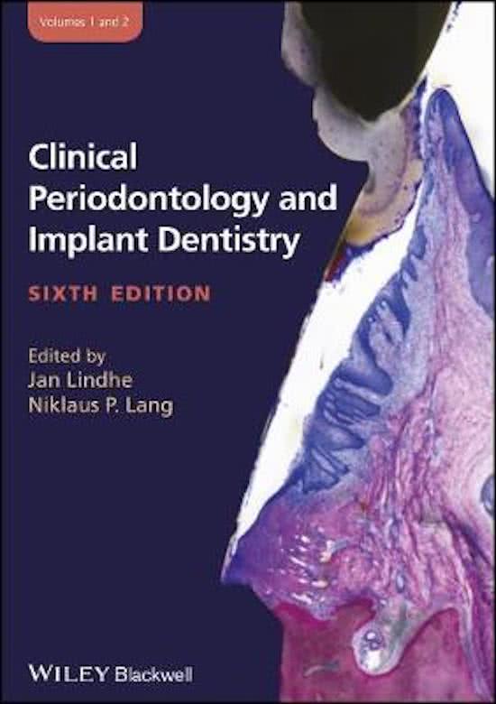 Samenvatting boek Clinical periodontology and implant dentistry, hoofdstuk 24 + verwerking colleges