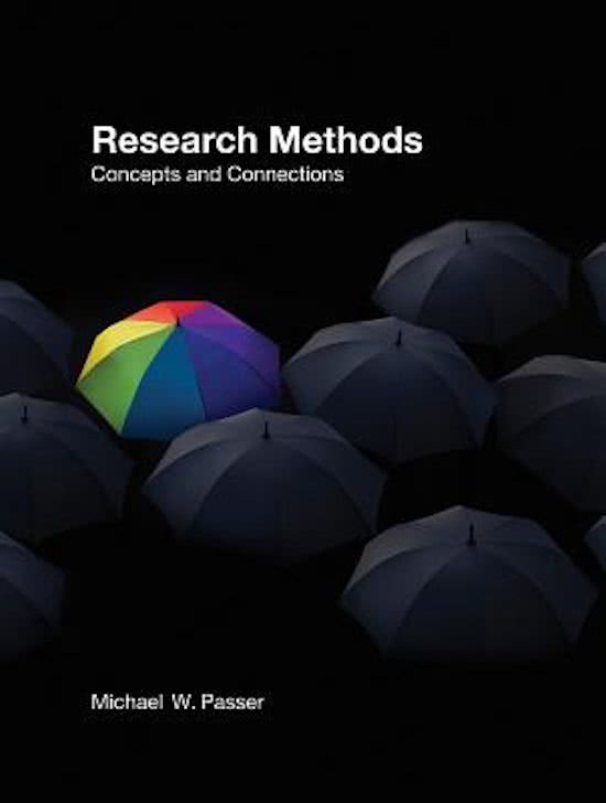 Samenvatting hoofdstuk 5 Research Methods Michael W. Passer