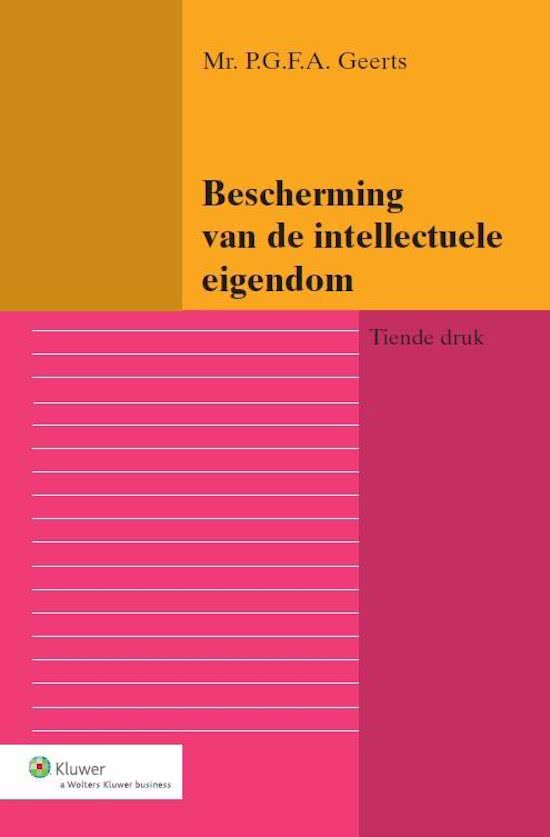 Samenvatting | Bescherming van de intellectuele eigendom, P.G.F.A. Geerts