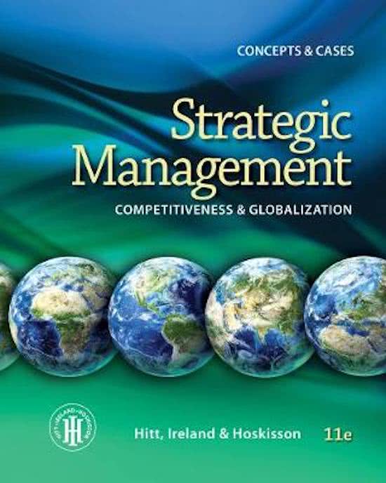 Test Item File- Practice Test - Strategic Management Concepts and Cases Competitiveness and Globalization, Hitt,11e 