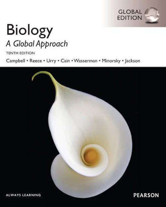 Samenvatting Biology: A Global Approach Global Edition Chapter  5, 6, 7, 8, 10