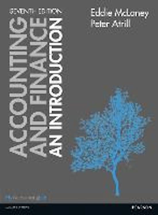 Accounting and finance: an introduction. Summary chapter 1 until 13.