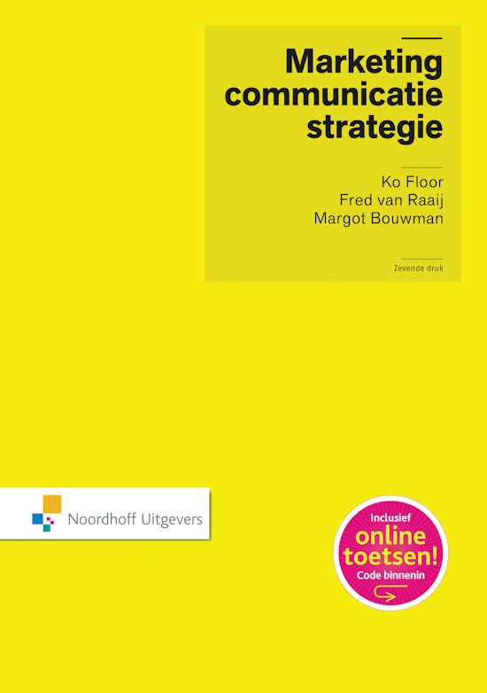 Hoofdstuk 8 Marketingcommunicatiestrategie