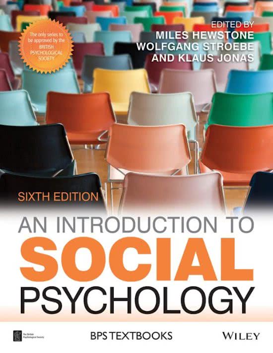 Samenvatting Colleges Sociale en Cross Culturele Psychologie (PSBA1-18)
