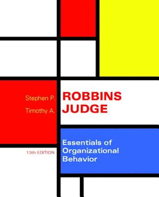 Test Bank for Essentials of Organizational Behaviour 2nd Edition Robbins