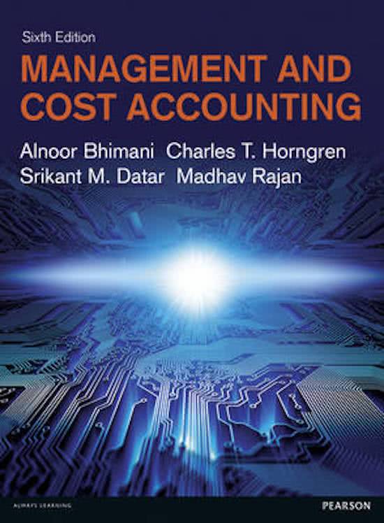 Management accounting rekenhoofdstukken uitleg
