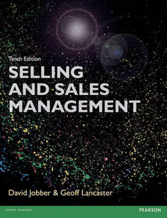 Samenvatting Selling & Sales Management 10th and 7 articles-  1ZM60 Selling New Products (1ZM60)