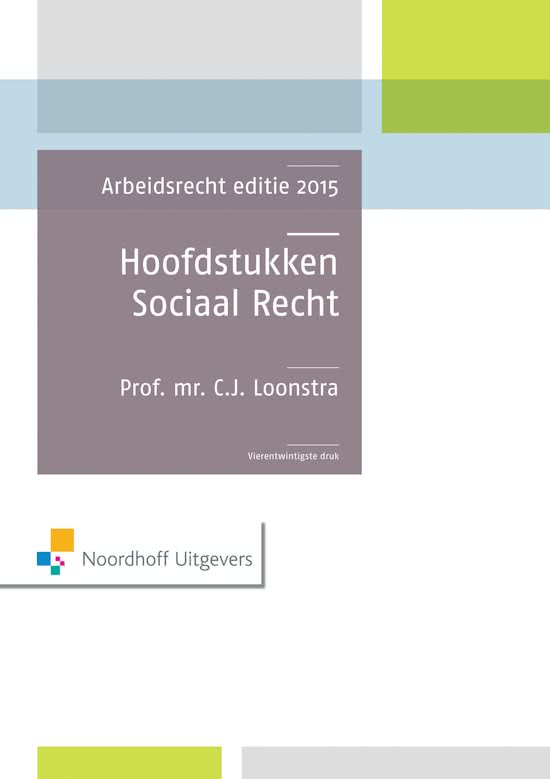Hoofdstukken sociaal recht  / Editie 2015