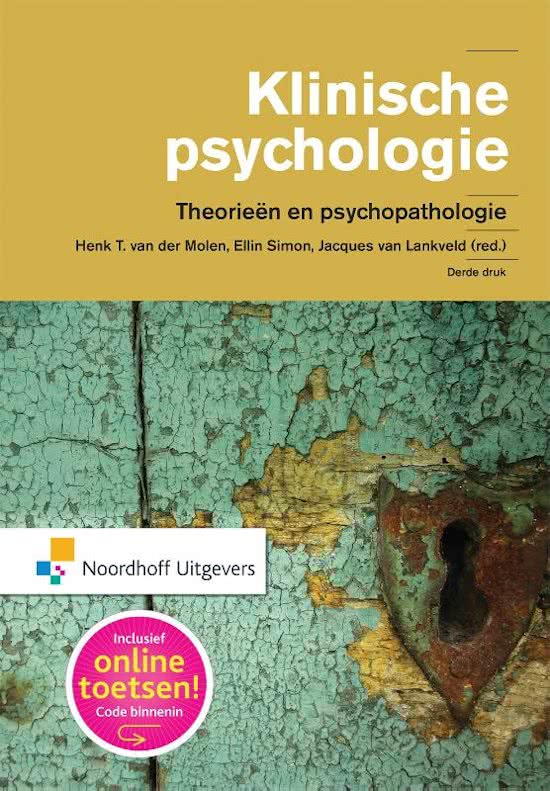 S19 - psychopathologie in de praktijk (0verzicht: stoornis, kernmerken, behandeling