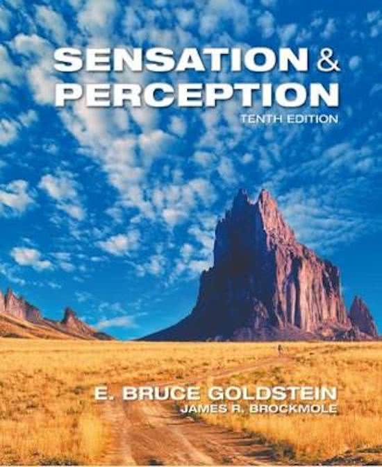 TEST BANK FOR SENSATION AND PERCEPTION 10TH EDITION BY E. BRUCE GOLDSTEIN| REVISED 100% CORRECT ANSWERS (INCLUDES ESSAY QUESTIONS)